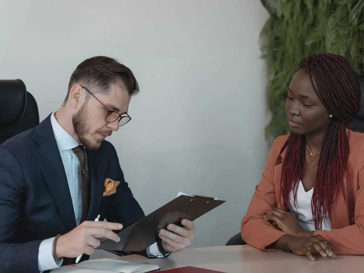 Job interview in a modern office