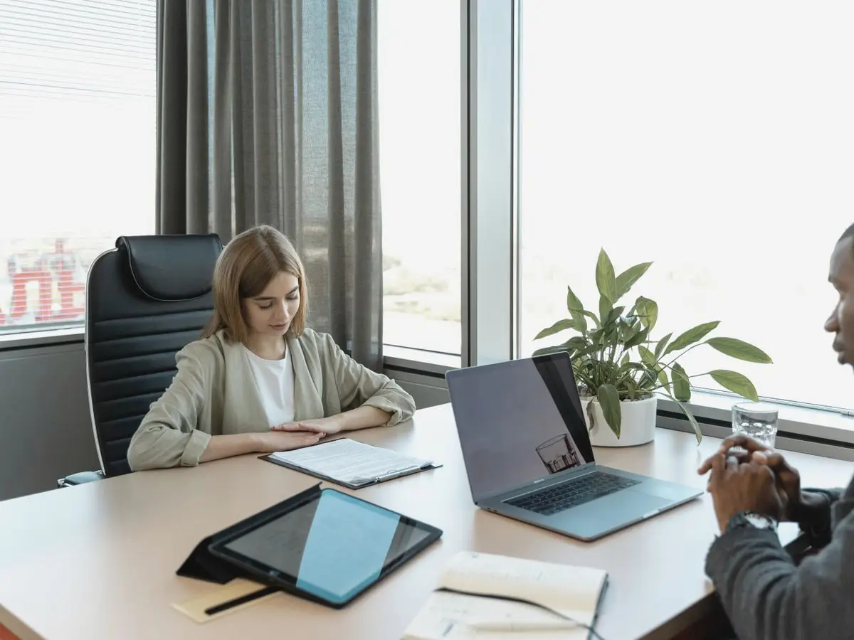 Interview in a modern office