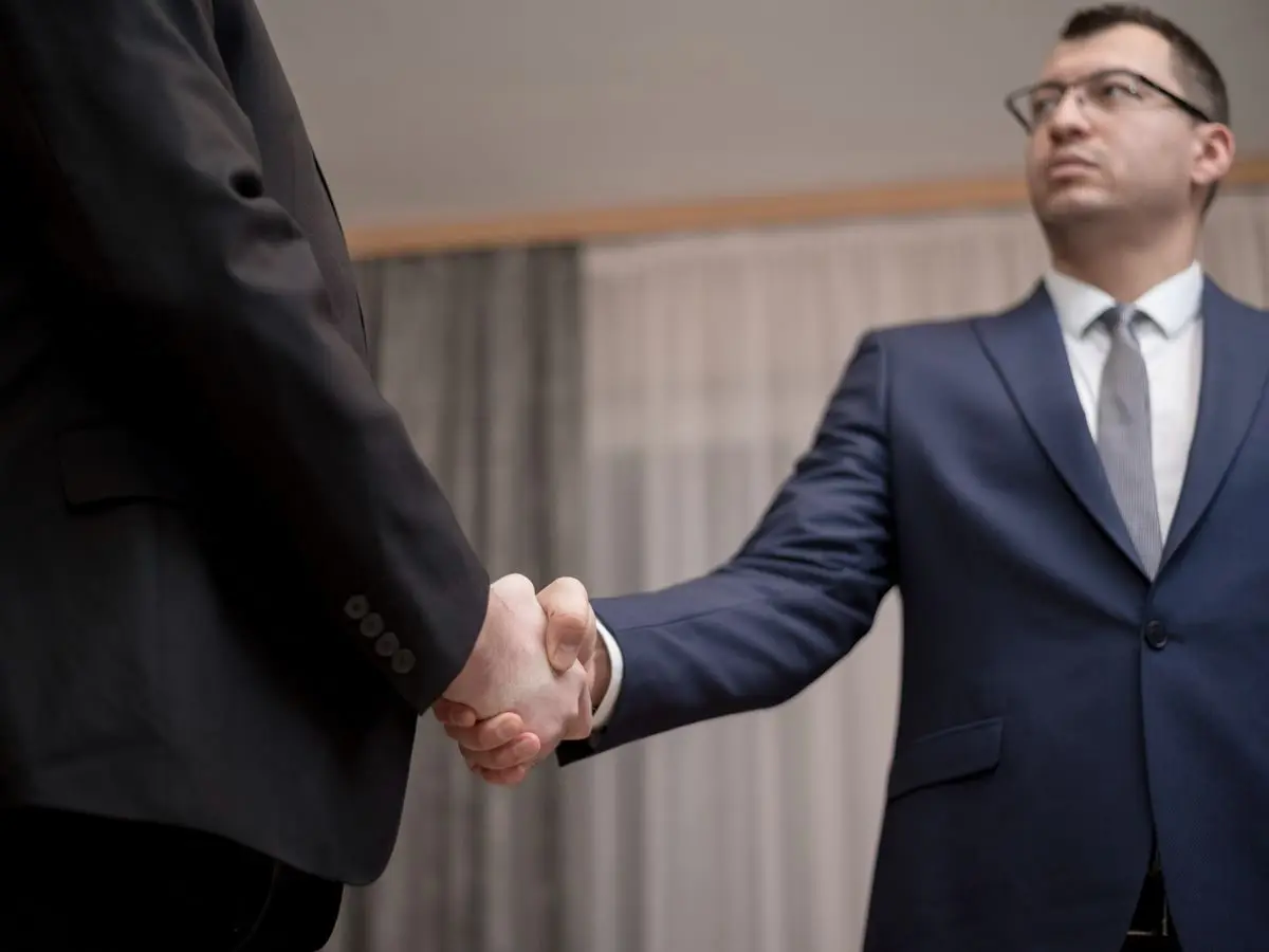 Businessmen shaking hands