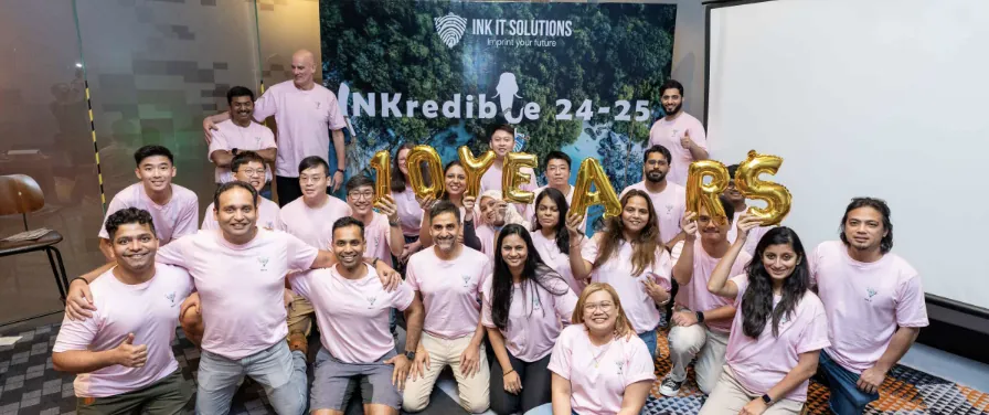 The INK team celebrating ten years in 2024